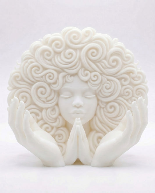 SUPERVALUECHOICE HCSEUA00023 Z-Customizable Unpainted Multi Golden Hands Prayer Woman Figurine Base, DIY Handcraft Supplies for Keychains Brooches 2.6" × 2.4" × 1.2"