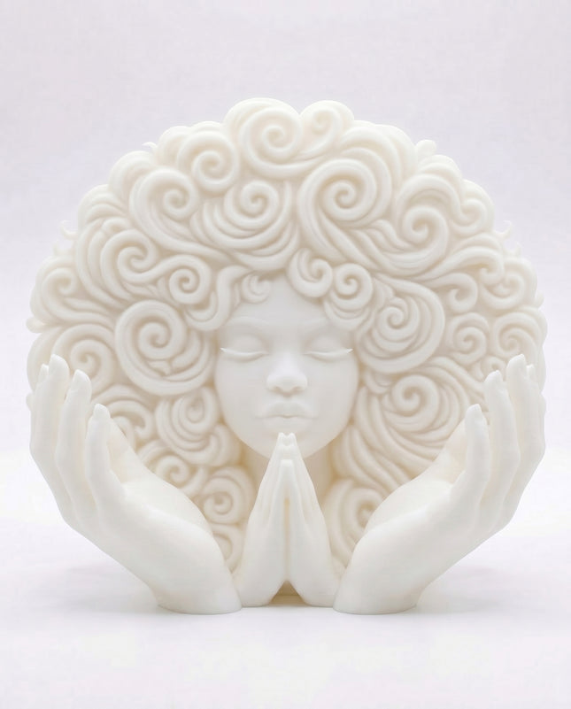 SUPERVALUECHOICE HCSEUA00023 Z-Customizable Unpainted Multi Golden Hands Prayer Woman Figurine Base, DIY Handcraft Supplies for Keychains Brooches