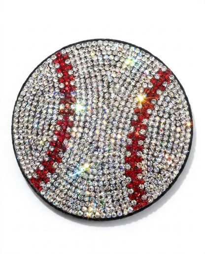 SUPERVALUECHOICE HCSESA00093 Fashion Sports Ball Rhinestone Keychain & Brooch