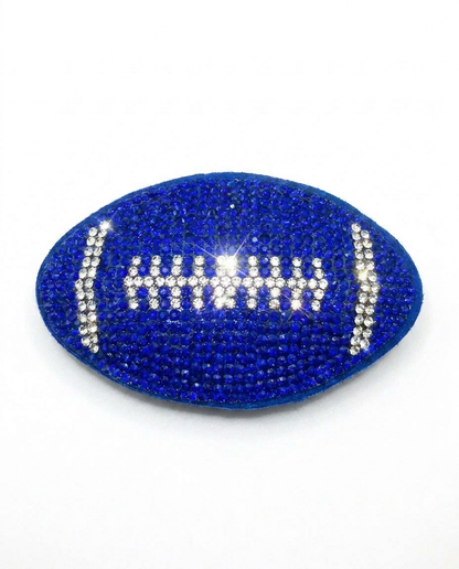 SUPERVALUECHOICE HCSESA00094 Shiny blue football-shaped brooch and keychain