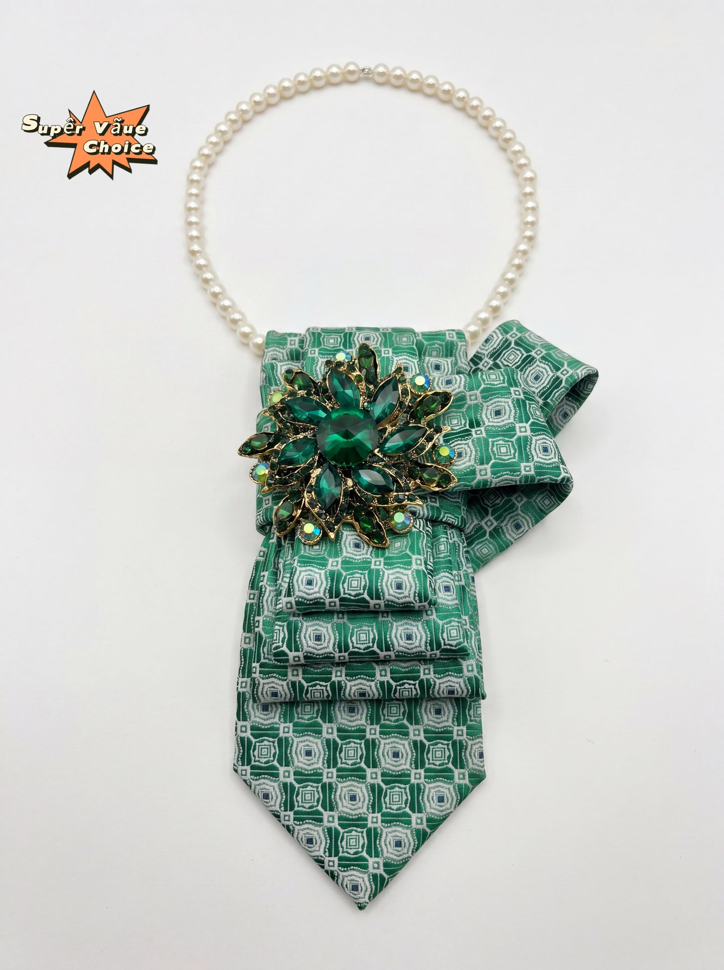 SUPERVALUECHOICE HCSEZA00025 Green Retro Tie