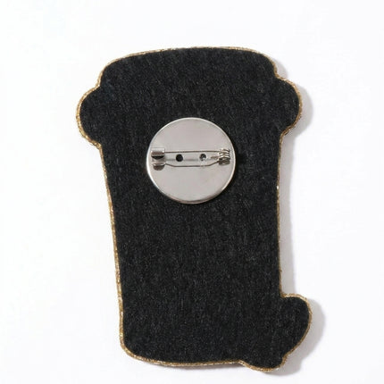 SUPERVALUECHOICE HCSESA00111 Cute Brown Coffee Cup Rhinestone Keychain & Brooch