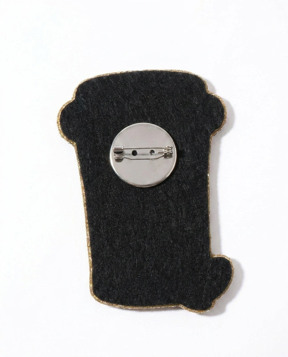 SUPERVALUECHOICE HCSESA00111 Cute Brown Coffee Cup Rhinestone Keychain & Brooch