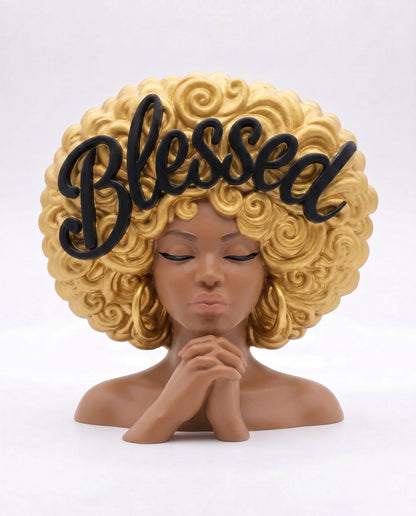SUPERVALUECHOICE HCSEUA00041  Z- DIY Paintable Blessed Praying Woman Resin Blank Custom Color Craft Blanks for Brooch Keychain2.8" × 2.6" × 1"