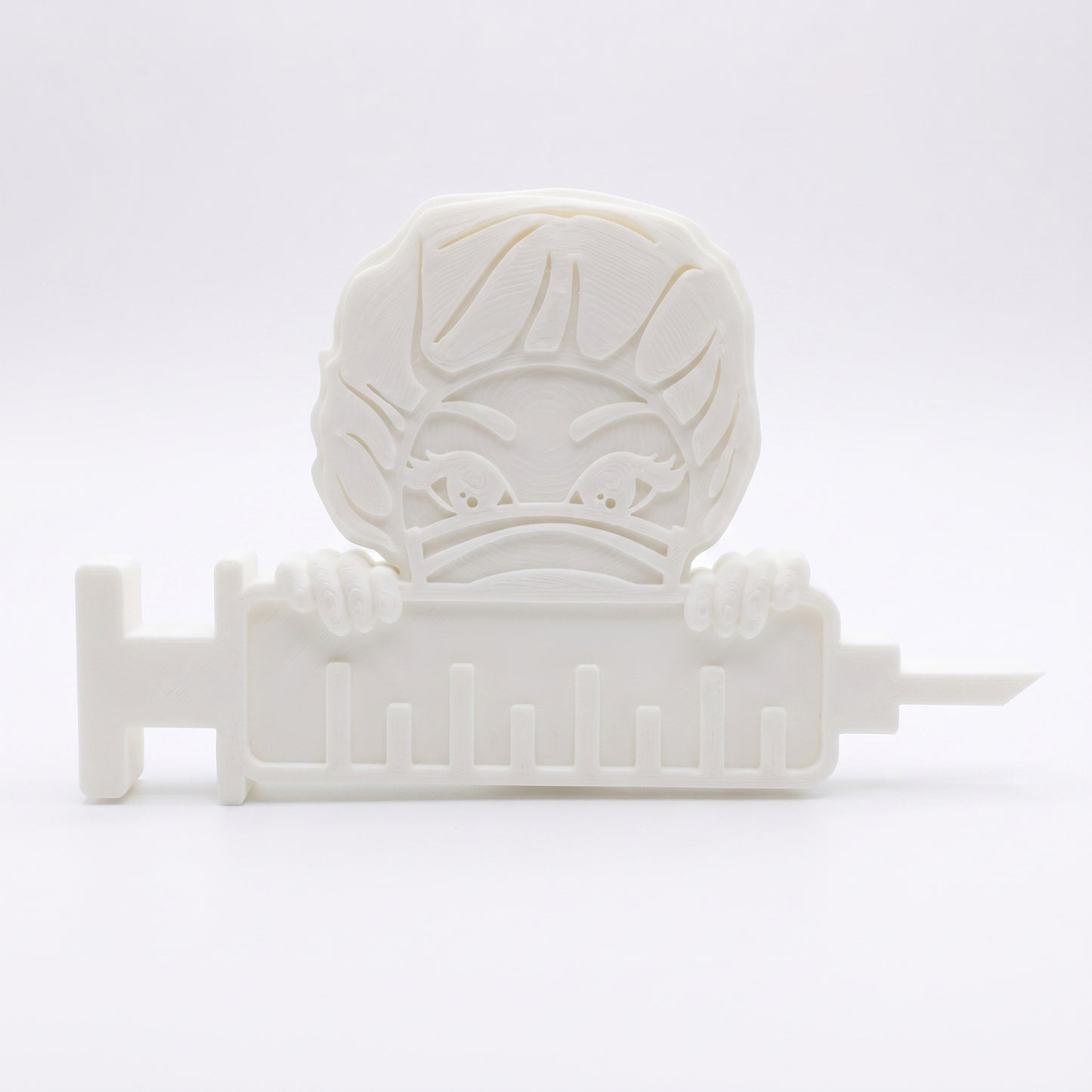SUPERVALUECHOICE HCSEUA00078  Z-Unpainted Masked Healthcare Worker Holding Injection Resin Mold Base for Handmade DIY Jewelry Craft Supplies 2.2" × 2.7" × 0.5"