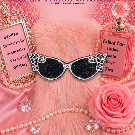 SUPERVALUECHOICE HCSESA00028 Bling Sunglasses Shape Brooch Pin & Keyring with Tassel
