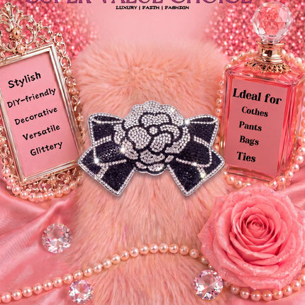 SUPERVALUECHOICE HCSESA00025 Crystal Camellia Bow Keychain & Brooch