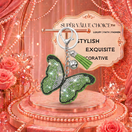SUPERVALUECHOICE HCSESA00047 Bling Butterfly Brooch Pin & Keyring