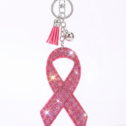 SUPERVALUECHOICE HCSESA00048 Sparkly Rhinestone Ribbon Keychain Brooch