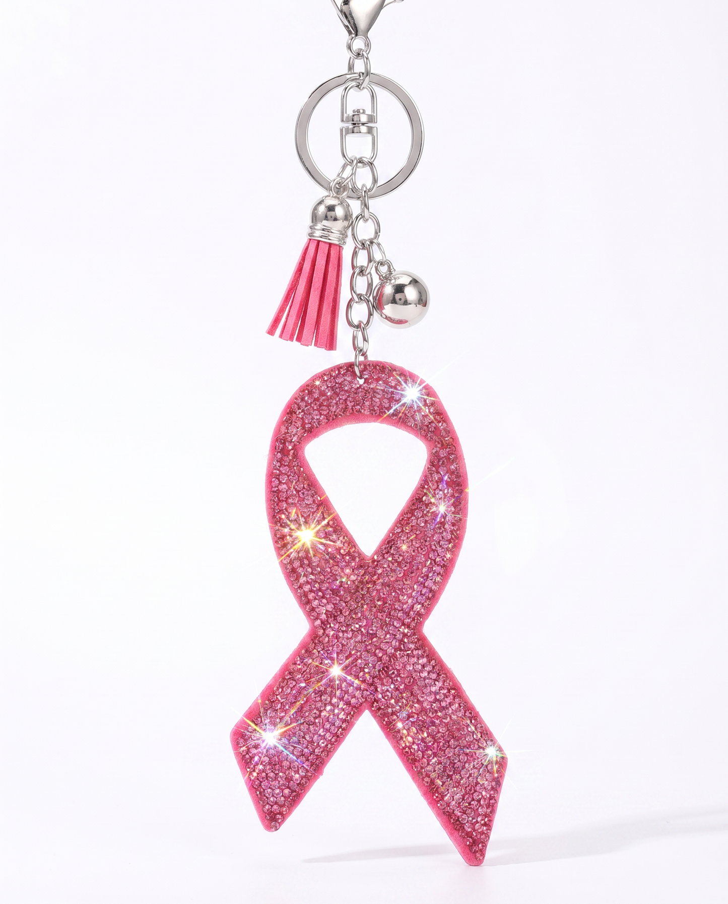 SUPERVALUECHOICE HCSESA00048 Sparkly Rhinestone Ribbon Keychain Brooch