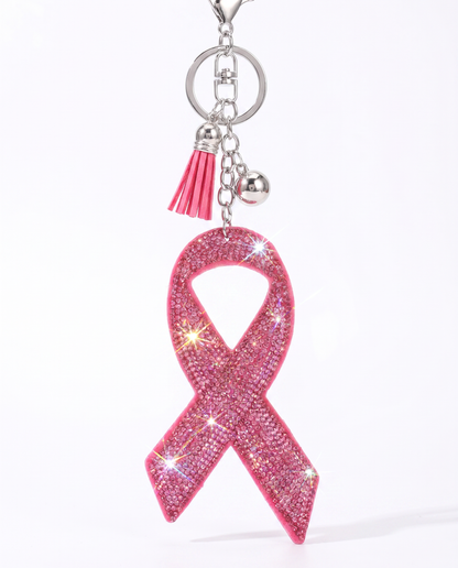 SUPERVALUECHOICE HCSESA00048 Sparkly Rhinestone Ribbon Keychain Brooch