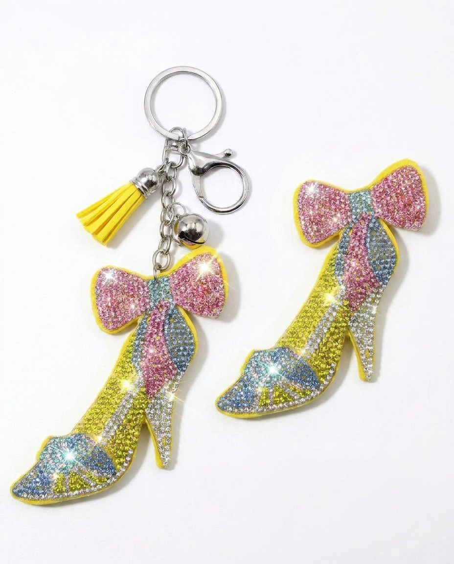 SUPERVALUECHOICE HCSESA00077 Fashion High Heel Rhinestone Keychain&Brooch