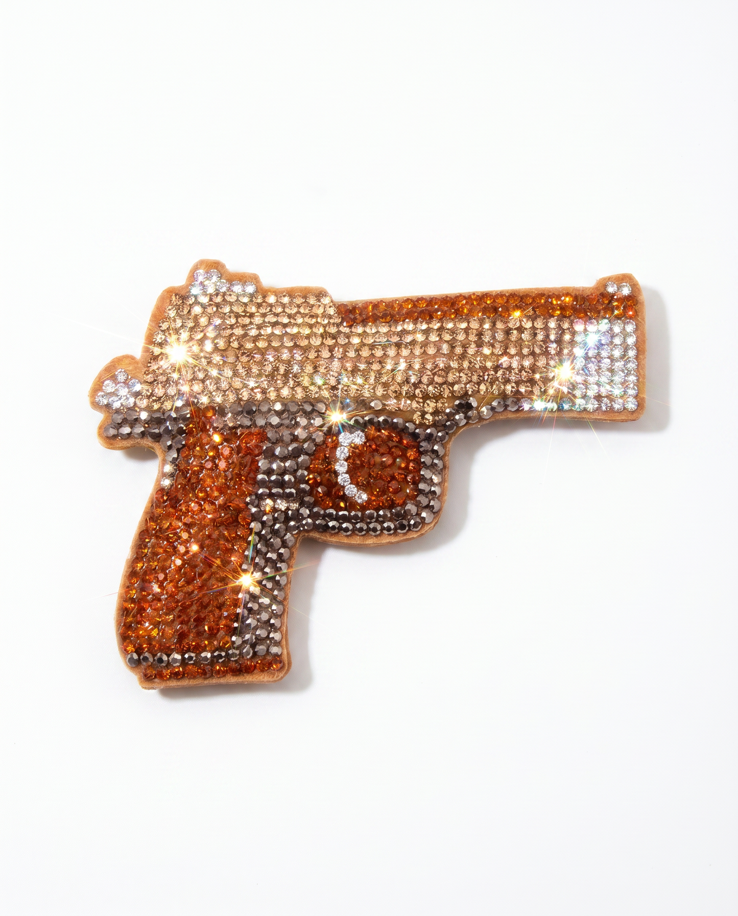 SUPERVALUECHOICE HCSESA00042 Rhinestone Gun Keychain & Brooch Sparkly Accessory