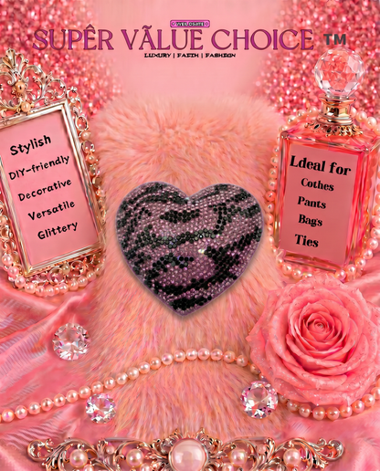 SUPERVALUECHOICE HCSESA00044 Sparkly Rhinestone Heart Bow Keychain Brooch