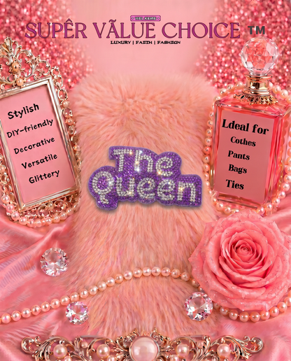 SUPERVALUECHOICE HCSESA00045 Sparkly Rhinestone The Queen Keychain&Brooch