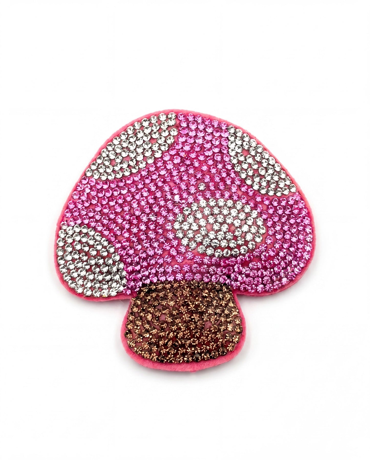SUPERVALUECHOICE HCSESA00032 Bling Mushroom Brooch Pin & Keyring with Tassel