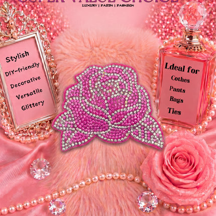 SUPERVALUECHOICE HCSESA00038 Sparkly Rhinestone Rose Keychain & Brooch