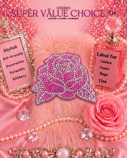 SUPERVALUECHOICE HCSESA00038 Sparkly Rhinestone Rose Keychain & Brooch
