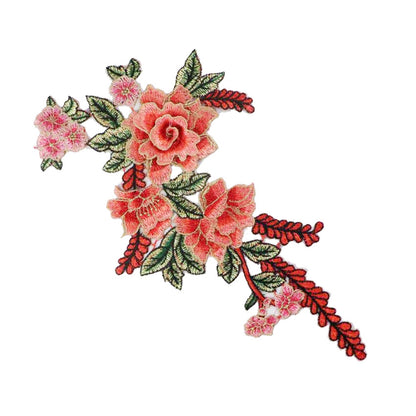 SUPERVALUECHOICE HCSEYB00080 Floral Embroidered Fabric Patches (With gold thread) 7.87'' X 14.96''