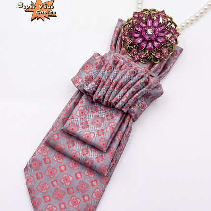 SUPERVALUECHOICE HCSEZA00013 Light purple checkered tie