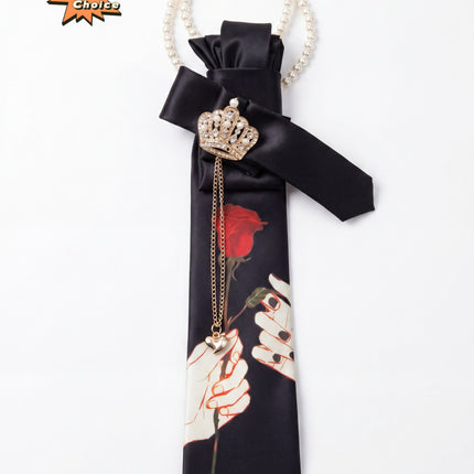 SUPERVALUECHOICE HCSEZA00014 Rose-patterned tie