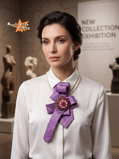 SUPERVALUECHOICE HCSEZA00010 Purple-striped tie