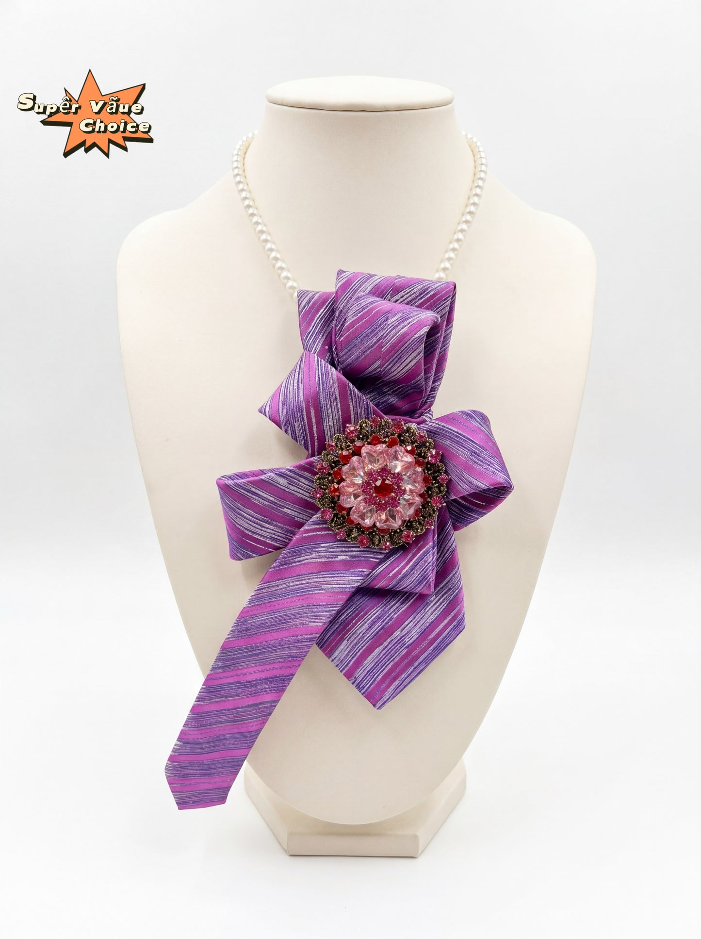 SUPERVALUECHOICE HCSEZA00010 Purple-striped tie