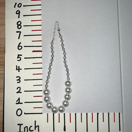 SUPERVALUECHOICE HCSEN00001 Classic White Single Strand Big Pearl Collar Necklace for Women Daily & Party Jewelry