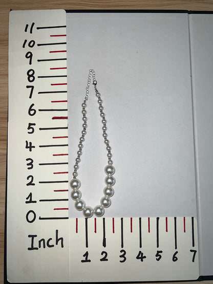 SUPERVALUECHOICE HCSEN00001 Classic White Single Strand Big Pearl Collar Necklace for Women Daily & Party Jewelry