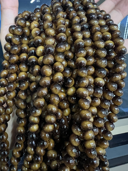 SUPERVALUECHOICE HCSEN00003 0.31 Inch Round Cat Eye Bead Single Strand Necklace 16 Inch With 6 Inch Extender 15 Colors Collarbone Beaded Chain Jewelry For Women