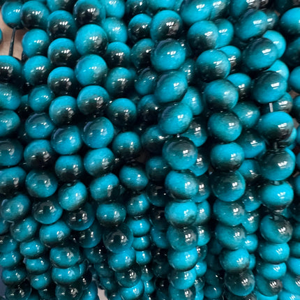 SUPERVALUECHOICE HCSEN00003 0.31 Inch Round Cat Eye Bead Single Strand Necklace 16&18 Inch With 6 Inch Extender 15 Colors Collarbone Beaded Chain Jewelry For Women