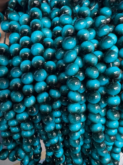 SUPERVALUECHOICE HCSEN00003 0.31 Inch Round Cat Eye Bead Single Strand Necklace 16 Inch With 6 Inch Extender 15 Colors Collarbone Beaded Chain Jewelry For Women