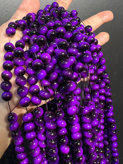 SUPERVALUECHOICE HCSEN00003 0.31 Inch Round Cat Eye Bead Single Strand Necklace 16 Inch With 6 Inch Extender 15 Colors Collarbone Beaded Chain Jewelry For Women