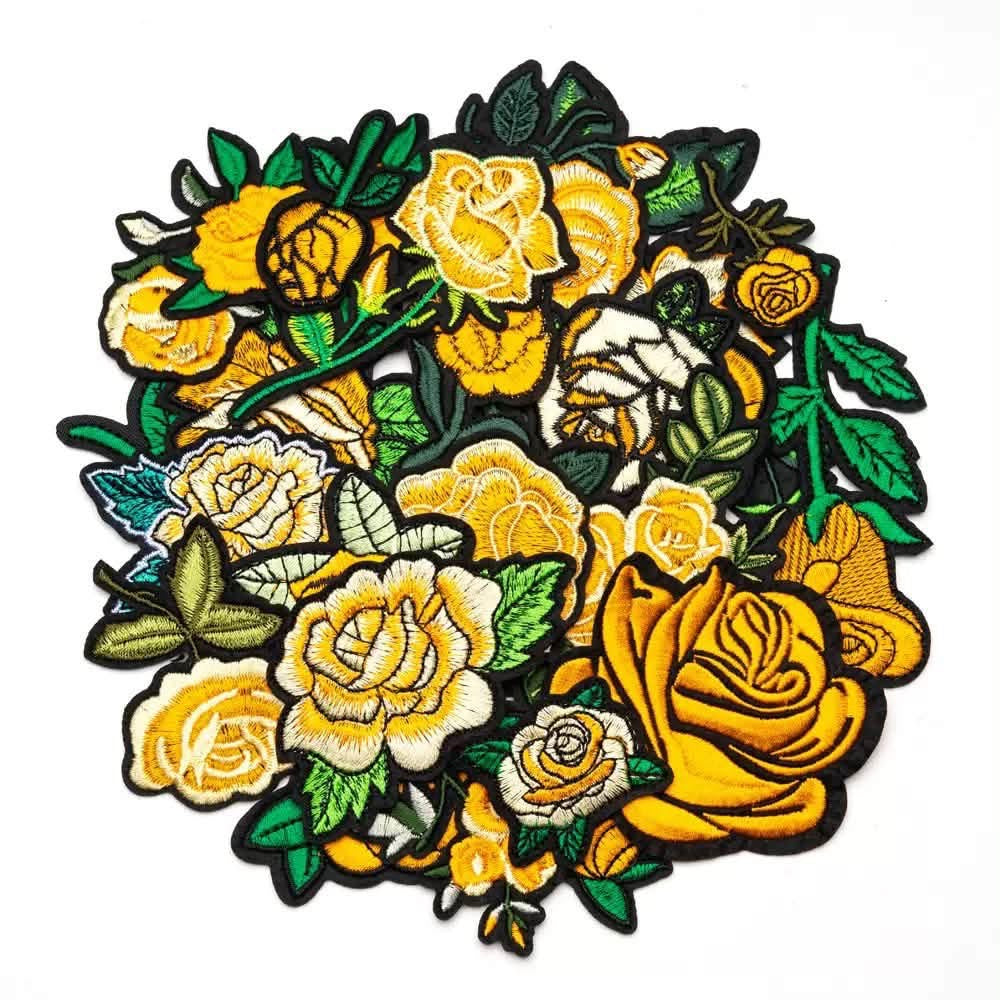 SUPÊR VÃLUE CHOICE  HCSEYB00071  25Pcs of Set “Yellow flower” Patch