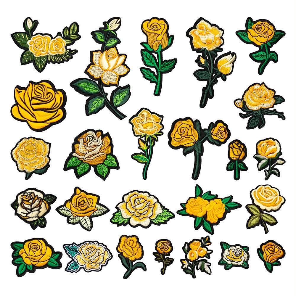 SUPÊR VÃLUE CHOICE  HCSEYB00071  25Pcs of Set “Yellow flower” Patch