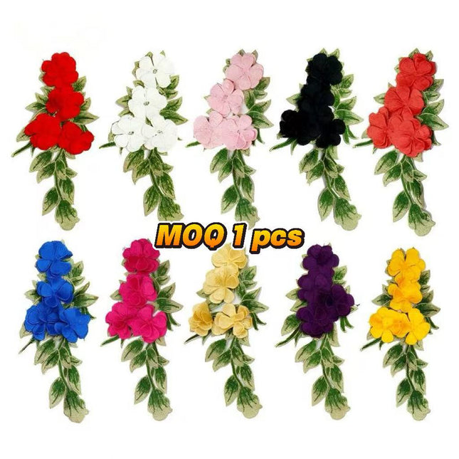 SUPERVALUECHOICE HCSEYB00069 Floral Embroidered Fabric Patches 3.93'' X 7.87''