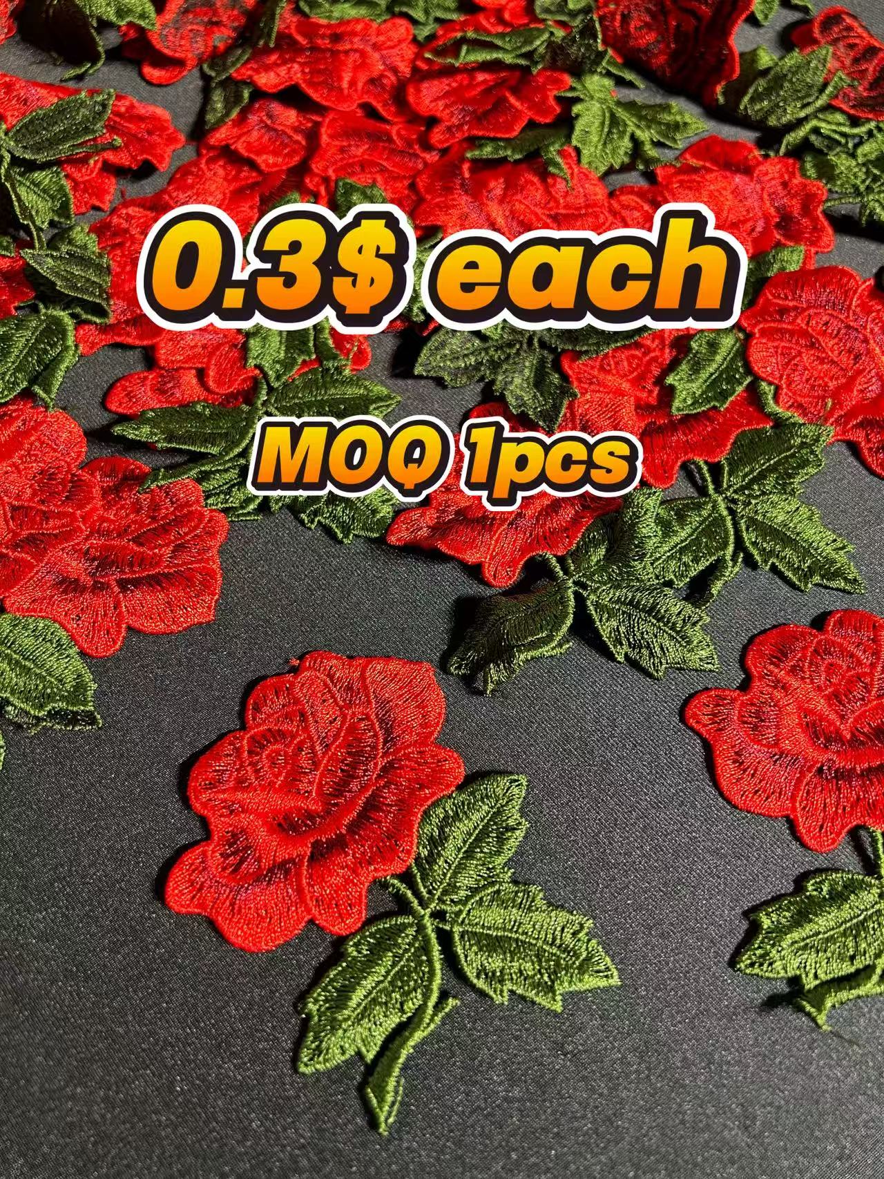 SUPERVALUECHOICE HCSEYB00094 Floral Embroidered Fabric Patches