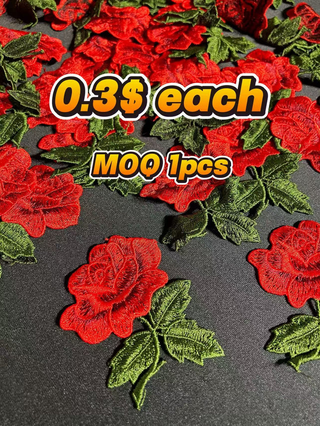 SUPERVALUECHOICE HCSEYB00094 Floral Embroidered Fabric Patches