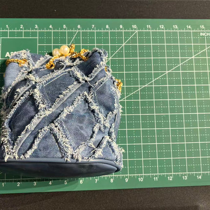 SuperValueChoice HCSEFA00012 DIY Denim single purse 8.5''×9.0''