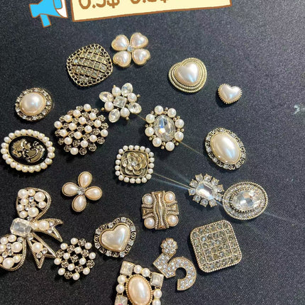 SUPERVALUECHOICE HCSEYD00026 Pearl Bowknot Enamel Metal Charms, DIY Accessories for Jewelry, Bags, Shoes, Phone Case & Car Decor