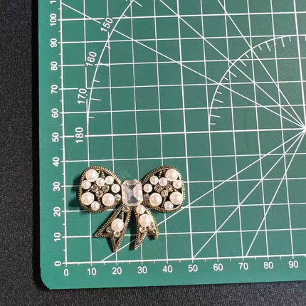 SUPERVALUECHOICE HCSEYD00026 Pearl Bowknot Enamel Metal Charms, DIY Accessories for Jewelry, Bags, Shoes, Phone Case & Car Decor