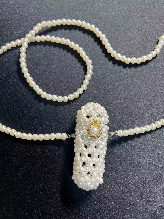 SuperValueChoice HCSEFA00018 Handmade Pearl Beaded Crossbody Bag