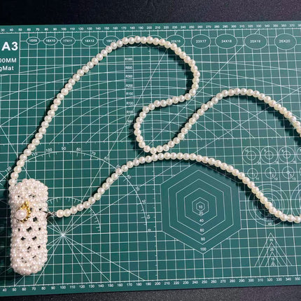SuperValueChoice HCSEFA00018 Handmade Pearl Beaded Crossbody Bag