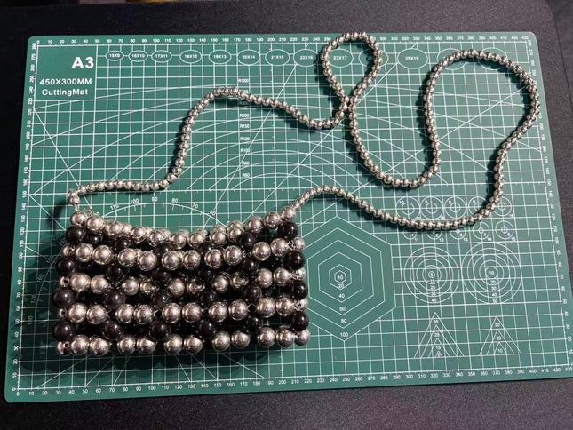 SuperValueChoice HCSEFA00024 Handmade Pearl Beaded Crossbody Bag