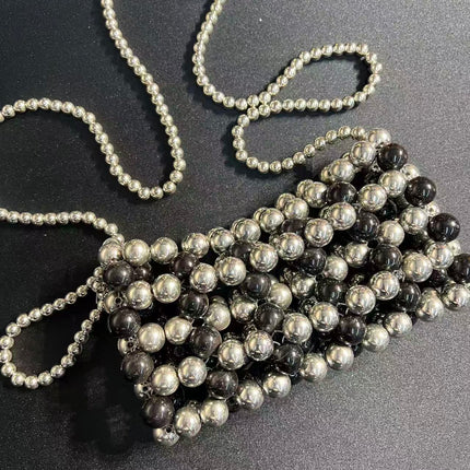 SuperValueChoice HCSEFA00024 Handmade Pearl Beaded Crossbody Bag