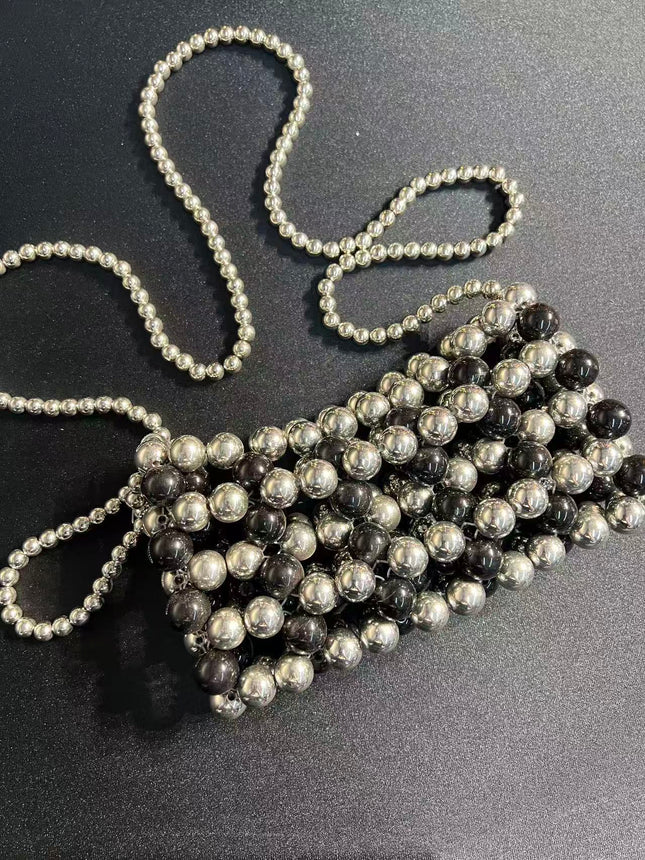 SuperValueChoice HCSEFA00024 Handmade Pearl Beaded Crossbody Bag