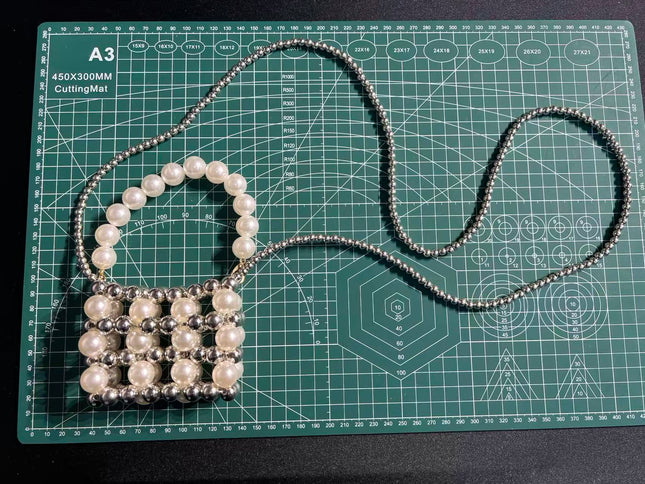 SuperValueChoice HCSEFA00020 Handmade Pearl Beaded Crossbody Bag