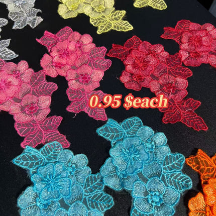 SUPERVALUECHOICE HCSEYB00106 Floral Embroidered Fabric Patches