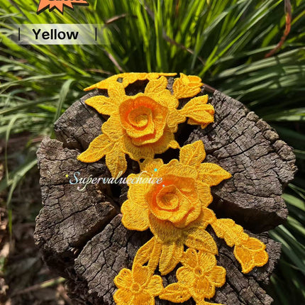 SUPERVALUECHOICE HCSEYB00067 Floral Embroidered Fabric Patches 5.51'' X 11.81''