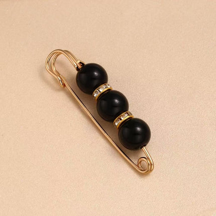 SUPERVALUECHOICE HCSESA00124 New Handmade 3-Bead Brooch, Women Color-Blocking Pendant Pin, Fashion Banquet Jewelry Accessories Gifts